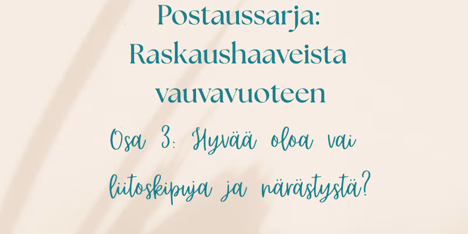 Kehon oireilut & kipu blogikuva